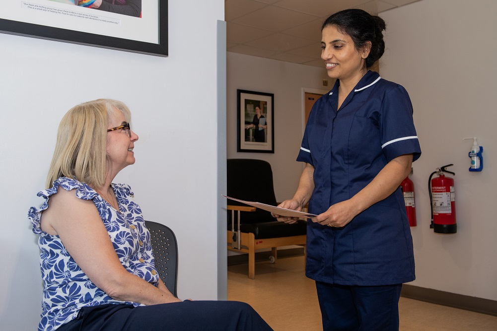 Research Nurse and Participant